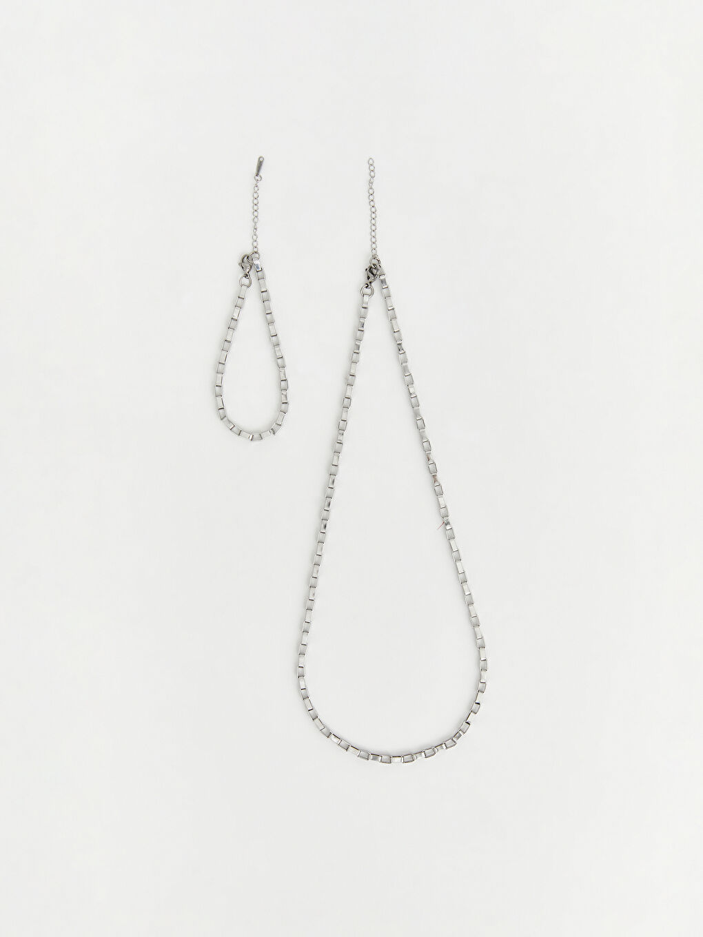 Gri Erkek Zincir Kolye Seti-1