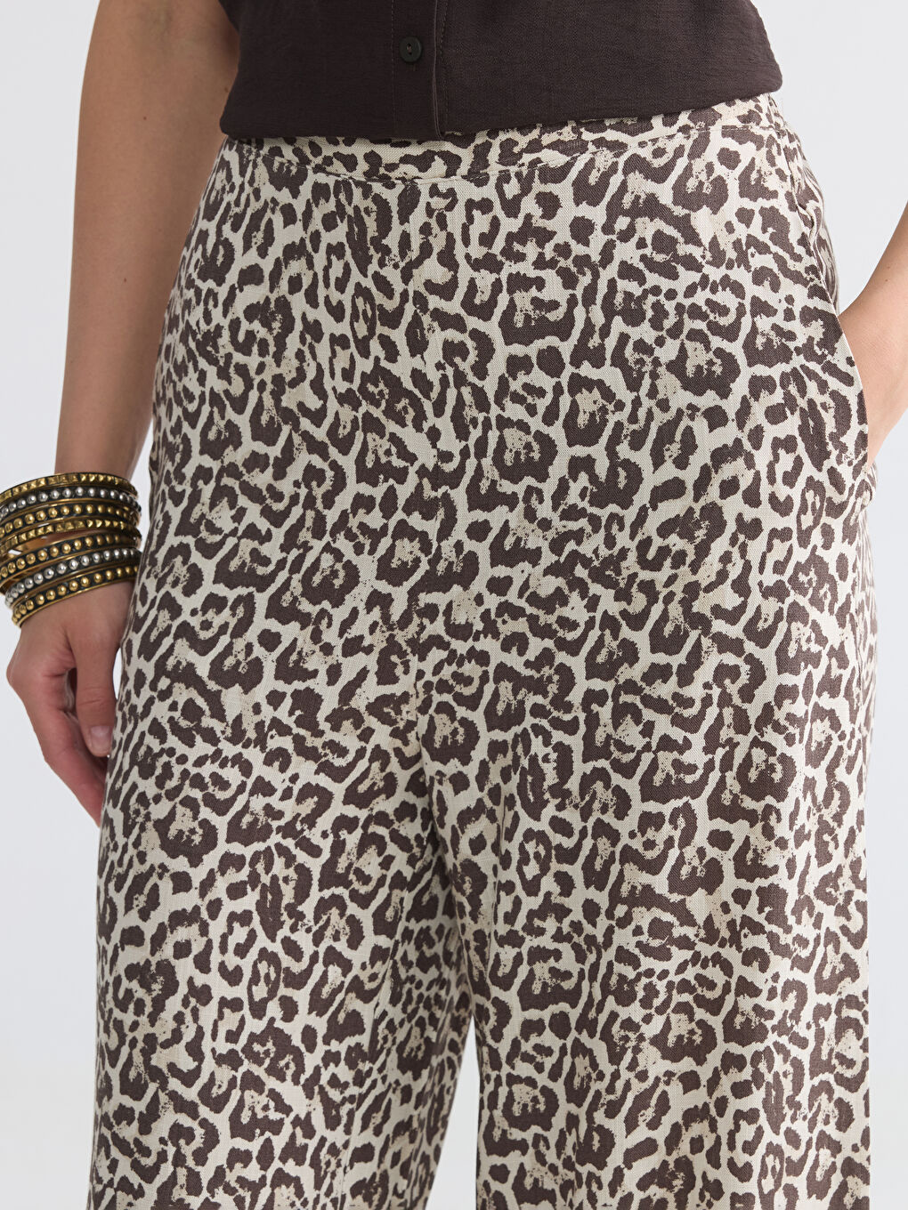 Elastic Waist Patterned Women's Capri-2