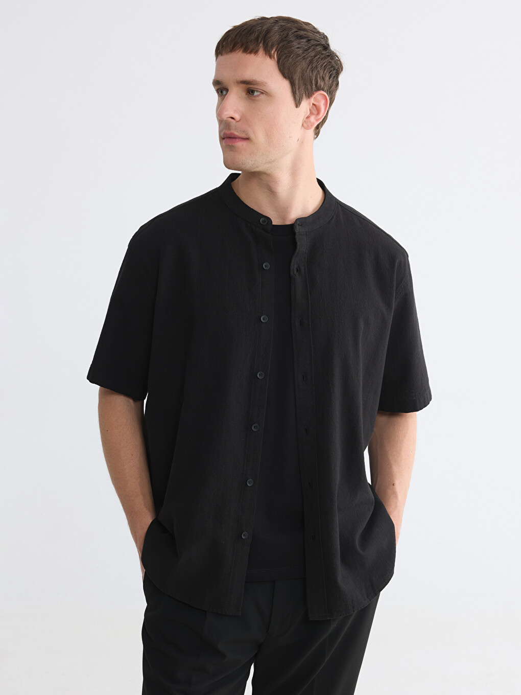 Grandad Collar Men's Shirt