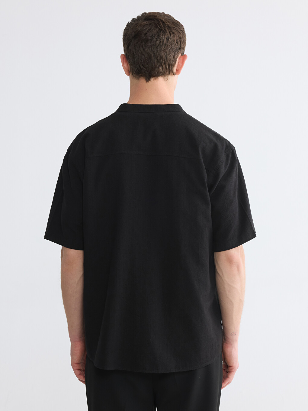 Grandad Collar Men's Shirt-3