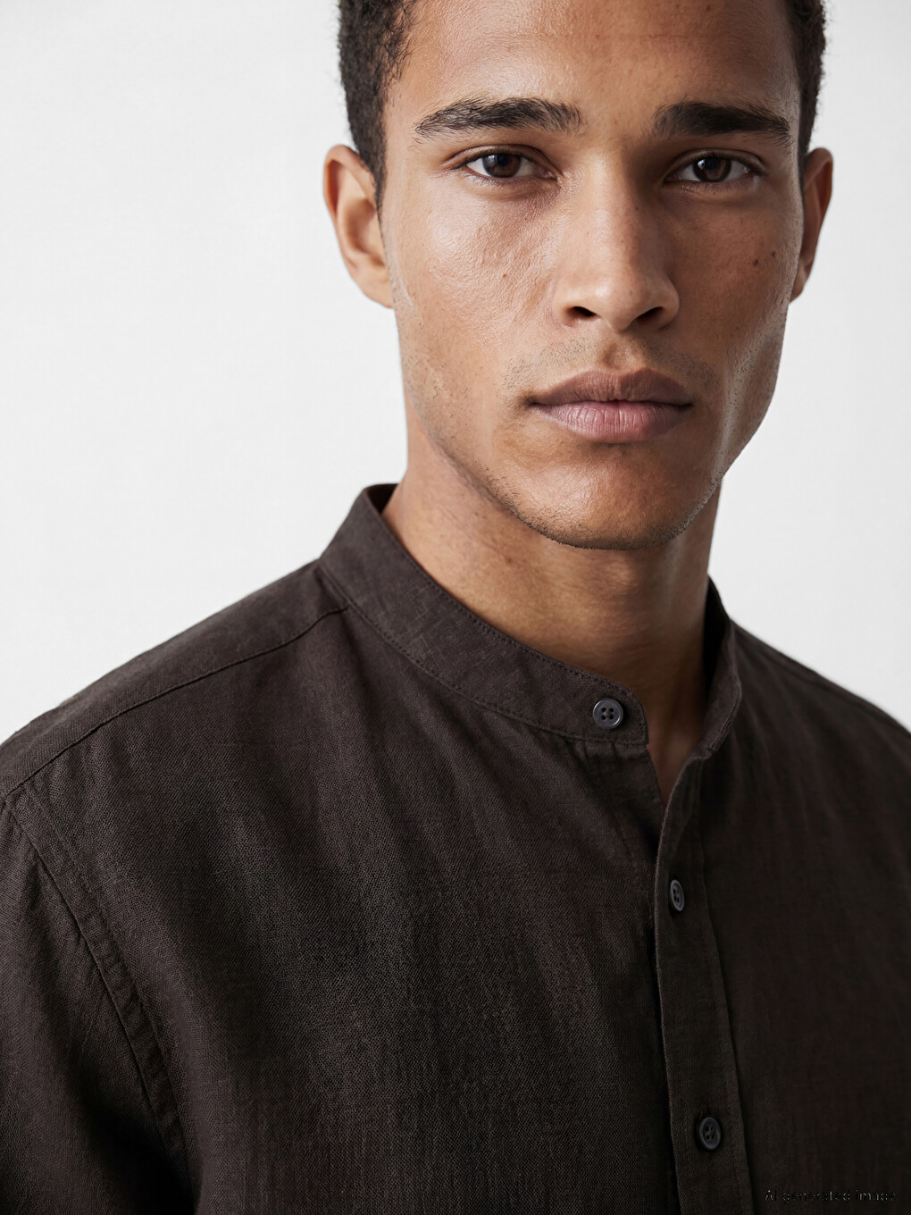Grandad Collar Men's Shirt-2