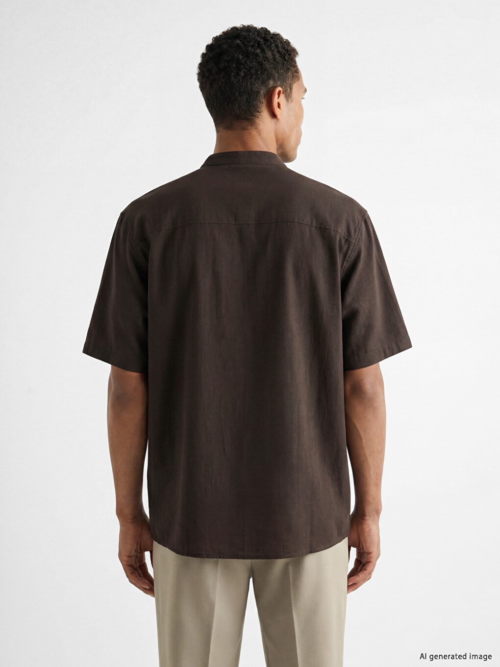 Grandad Collar Men's Shirt-3
