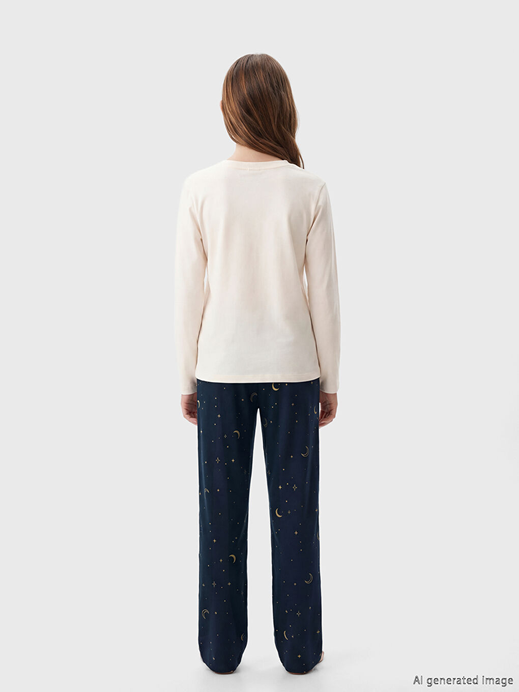 Pembe Bisiklet Yaka Baskılı Kız Çocuk Pijama Takımı-3