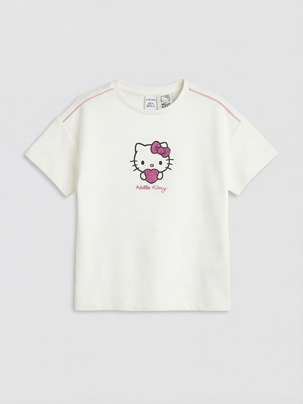 Ekru Hello Kitty Baskılı Kız Çocuk Tişört ve Pantolon-1