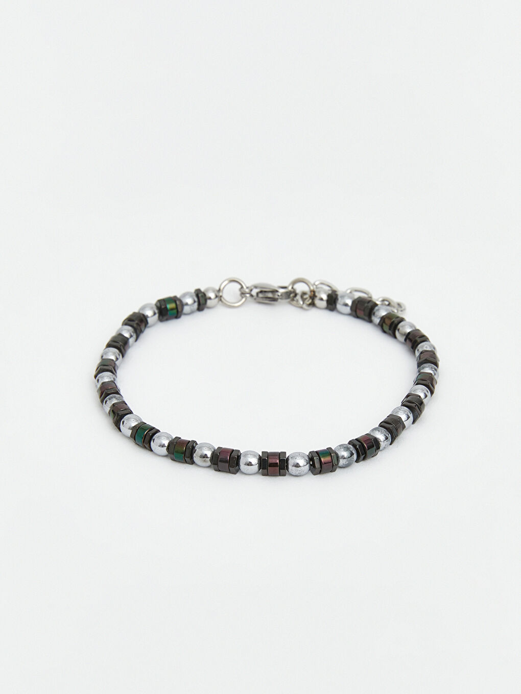 Antrasit Erkek Zincir Kolye ve Bileklik Seti-3