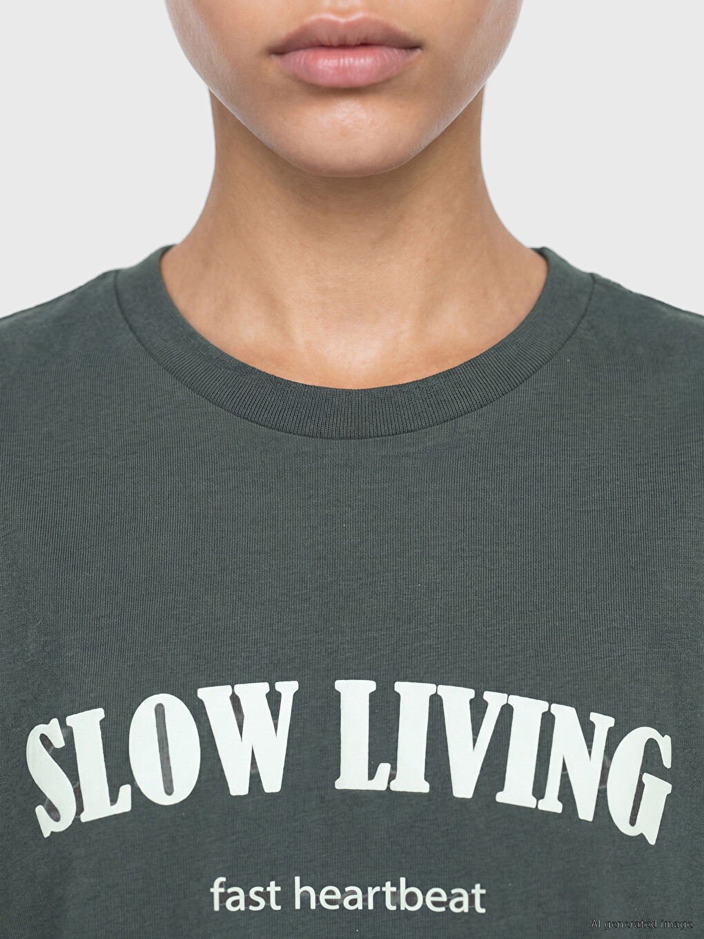 Crew Neck Oversize Women's Sports T-Shirt-2