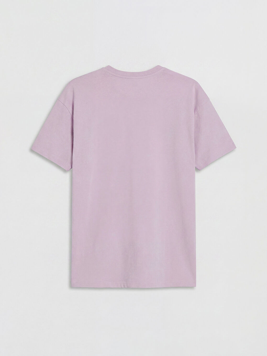 Lila New York Baskılı Oversize Kadın Spor Tişört-1