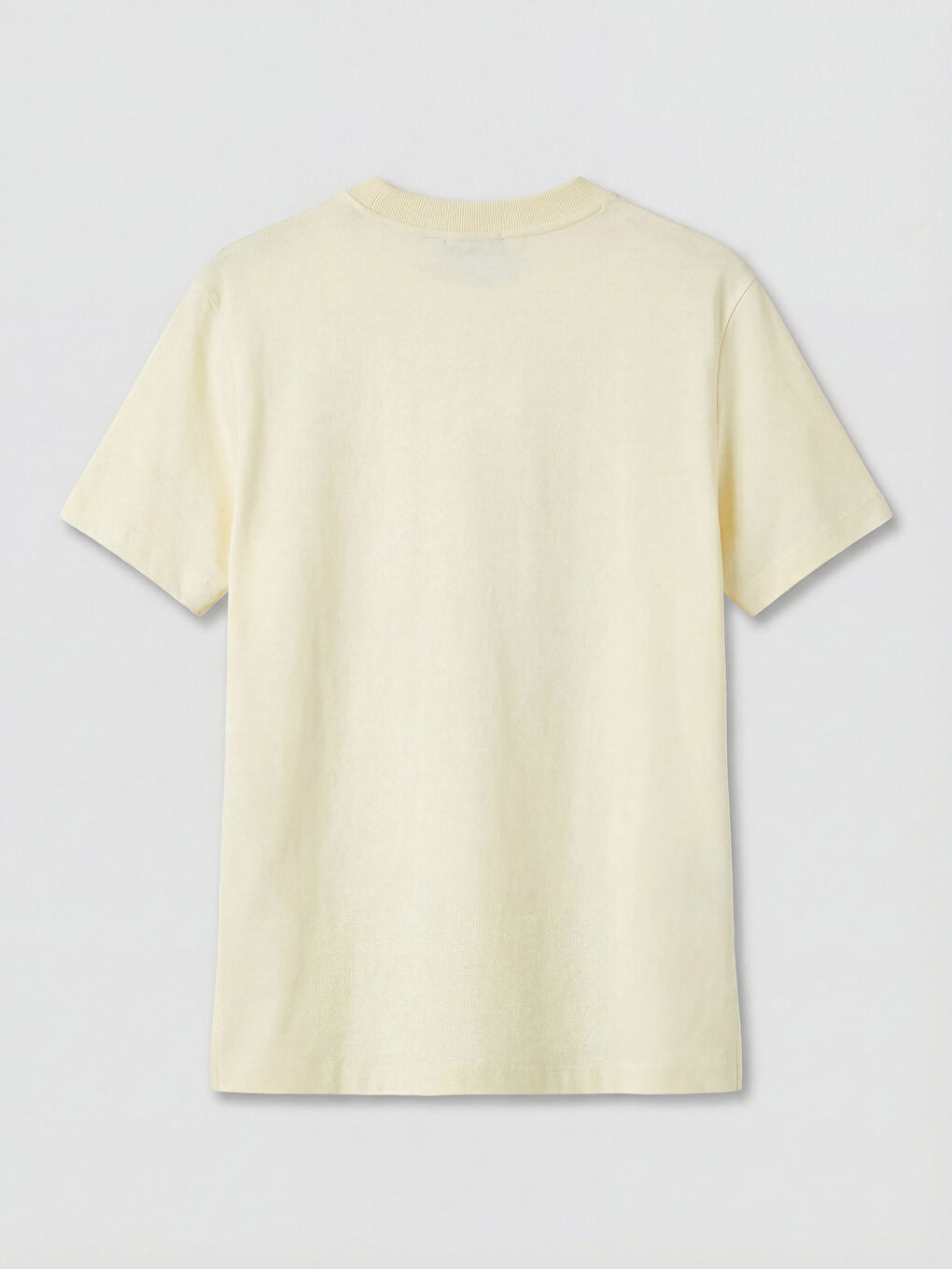 Sarı Bisiklet Yaka Kadın Tişört-1