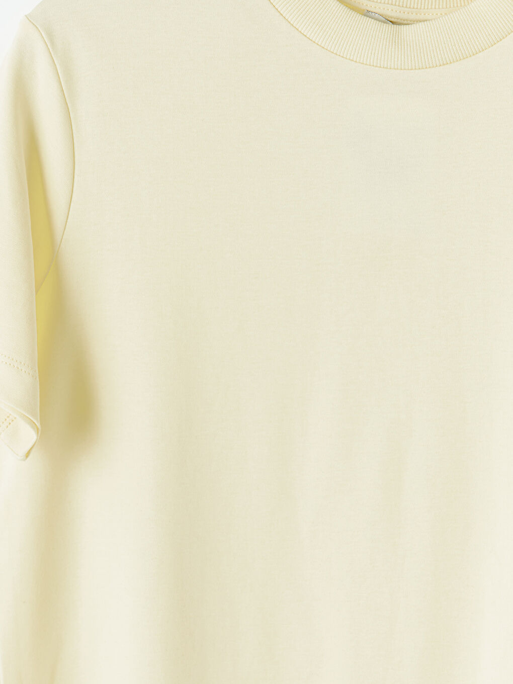 Sarı Bisiklet Yaka Kadın Tişört-2