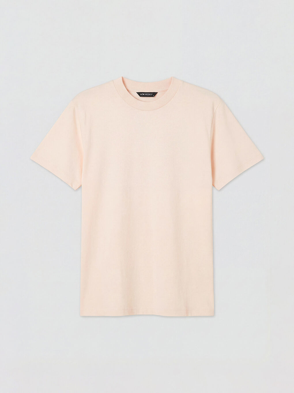 Pembe Bisiklet Yaka Kadın Tişört