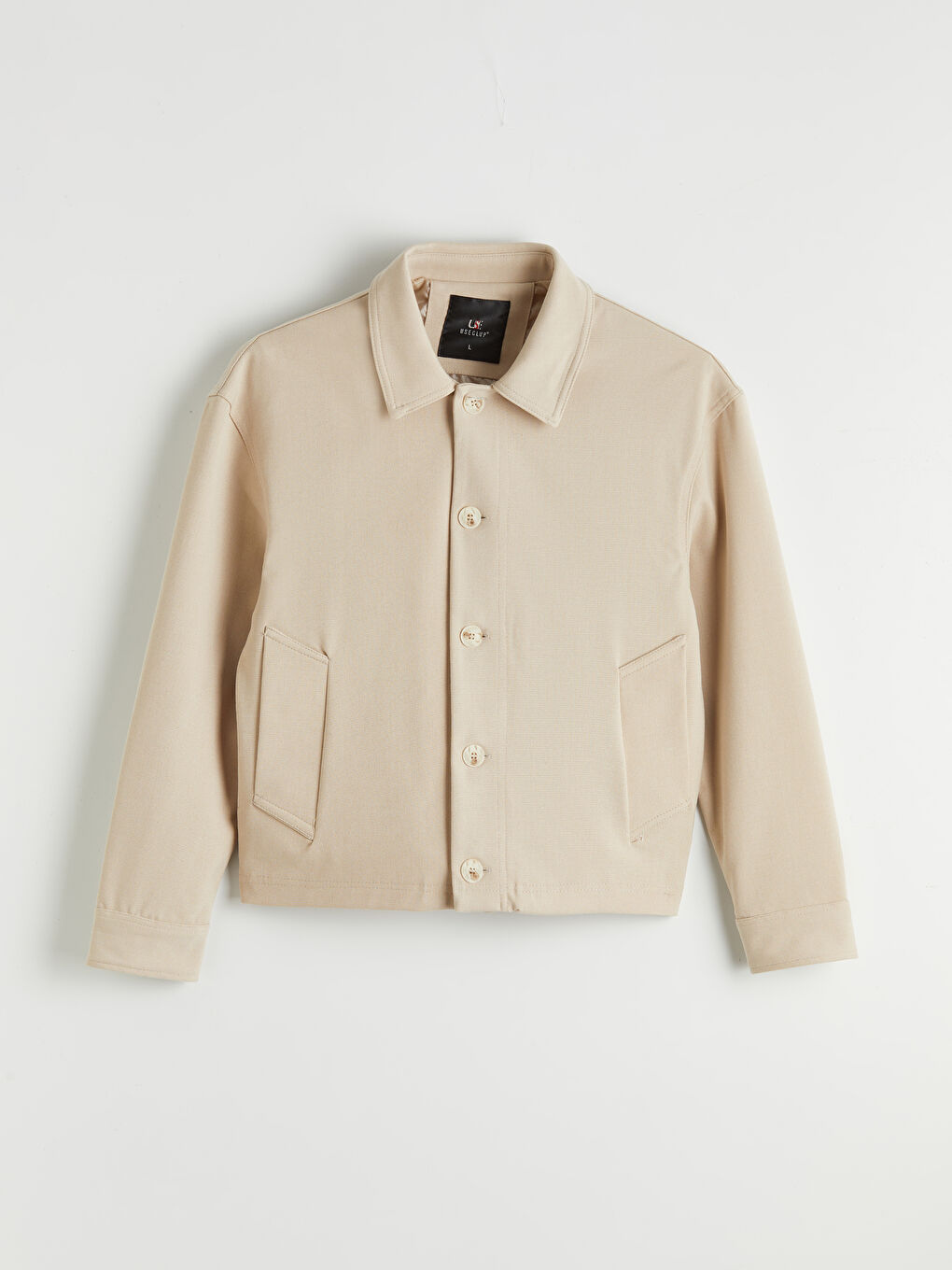 Bej Standart Kalıp Erkek Ceket-5