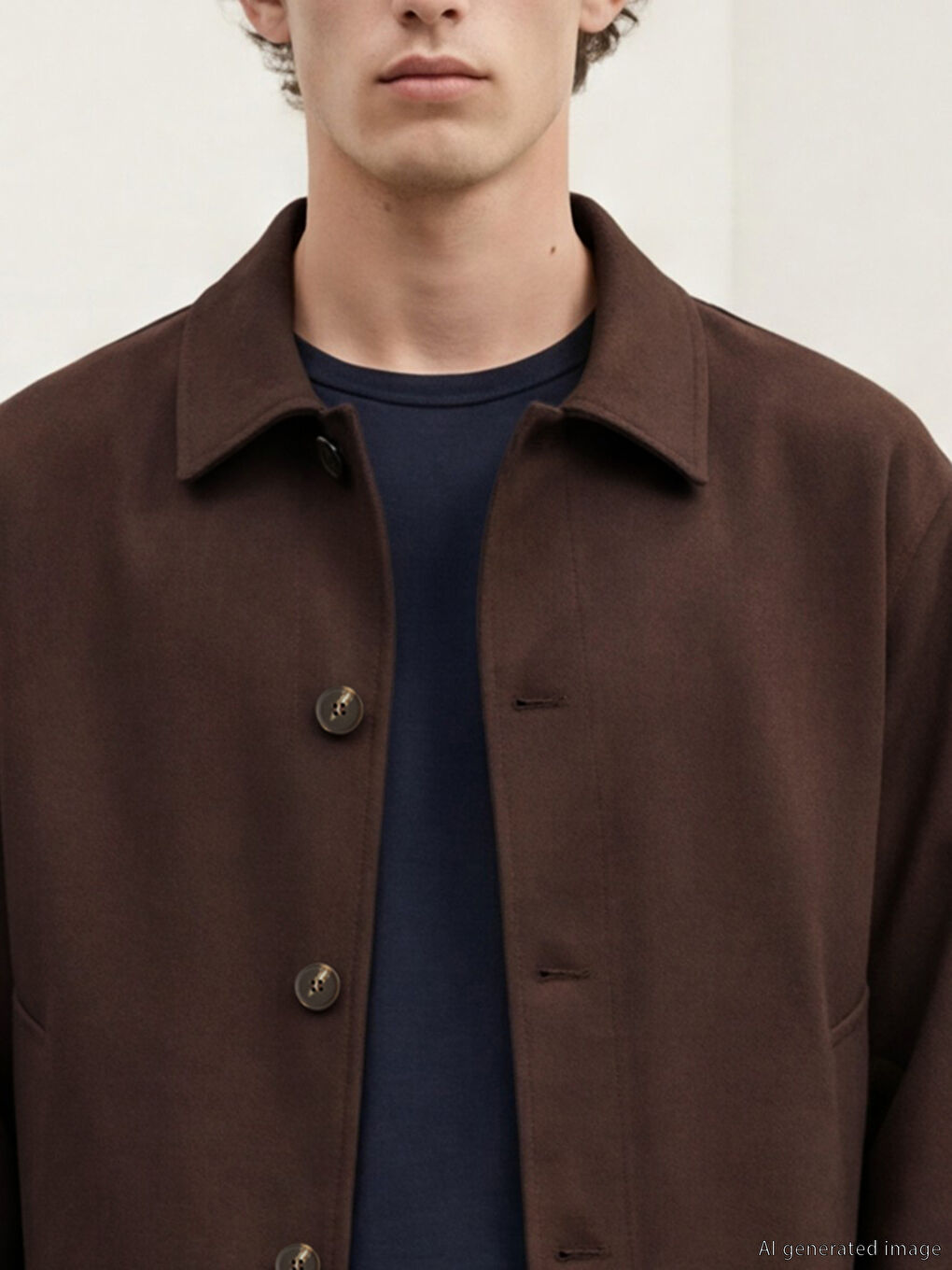 Kahverengi Standart Kalıp Erkek Ceket-2