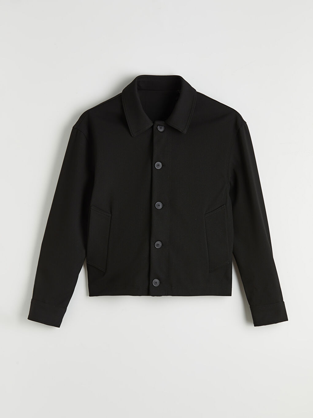 Siyah Standart Kalıp Erkek Ceket-4