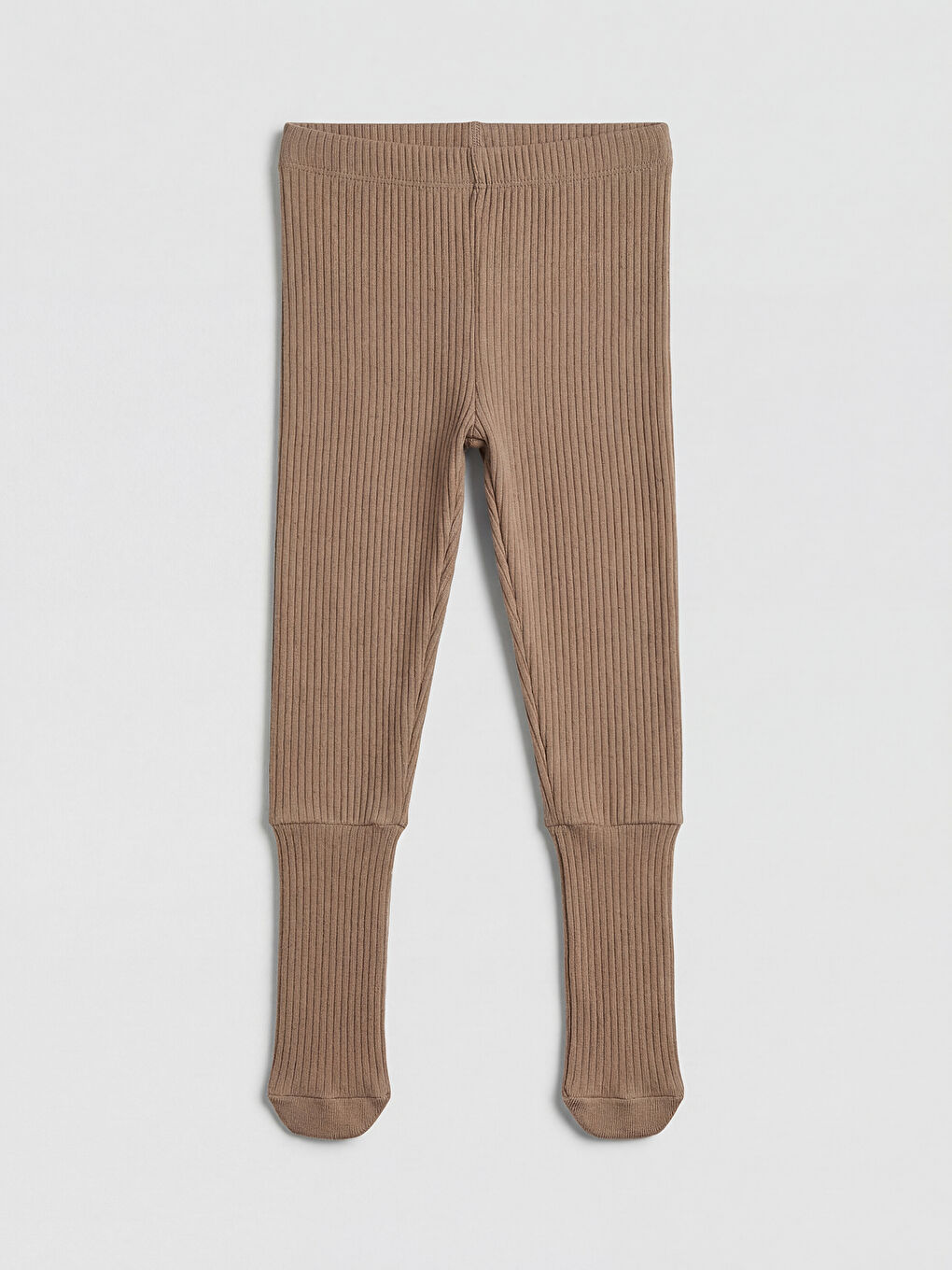 Kahverengi Erkek Bebek Fitilli Çoraplı Pijama Altı 2'li-2