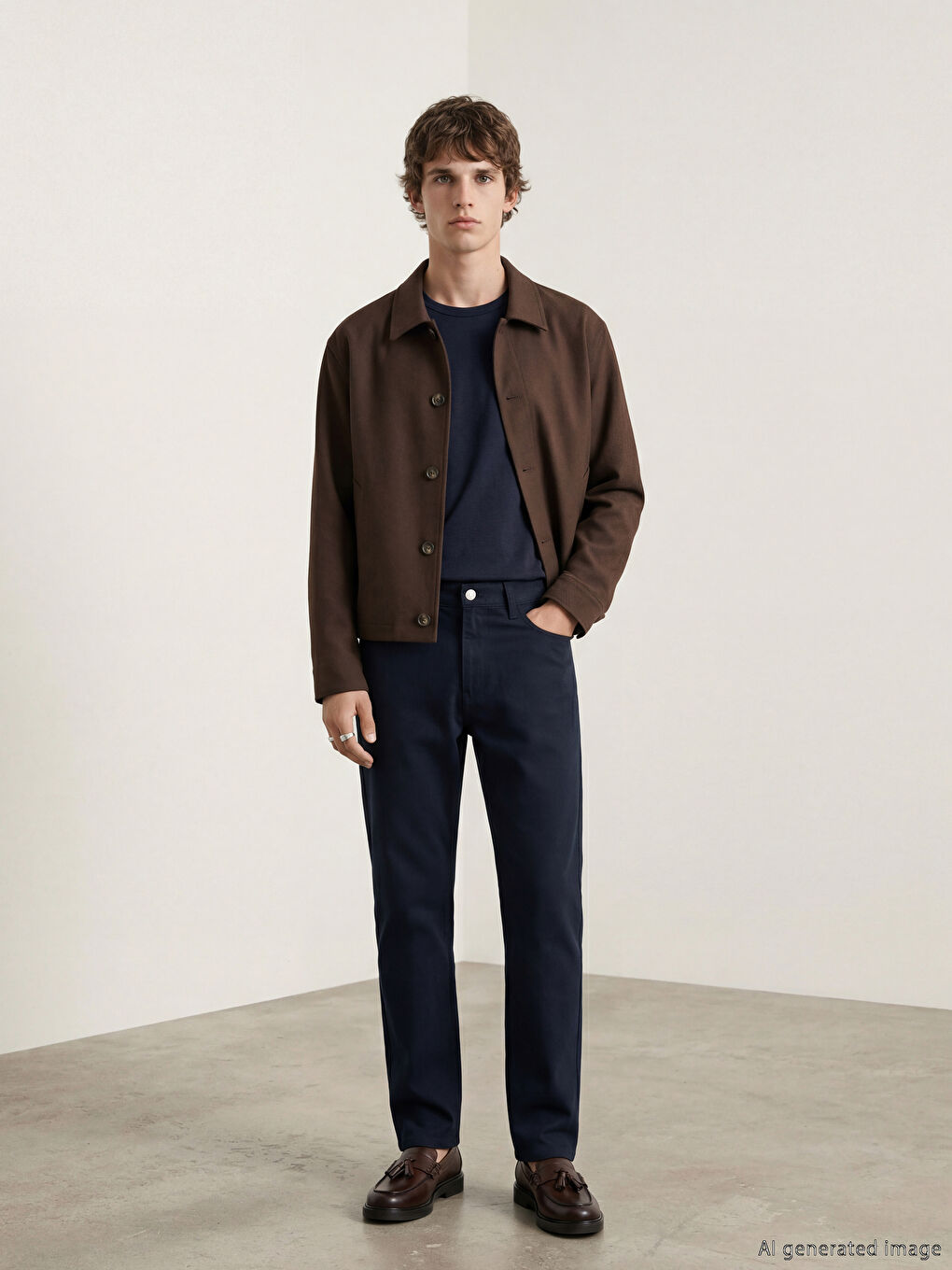 Lacivert Standart Kalıp Erkek Pantolon