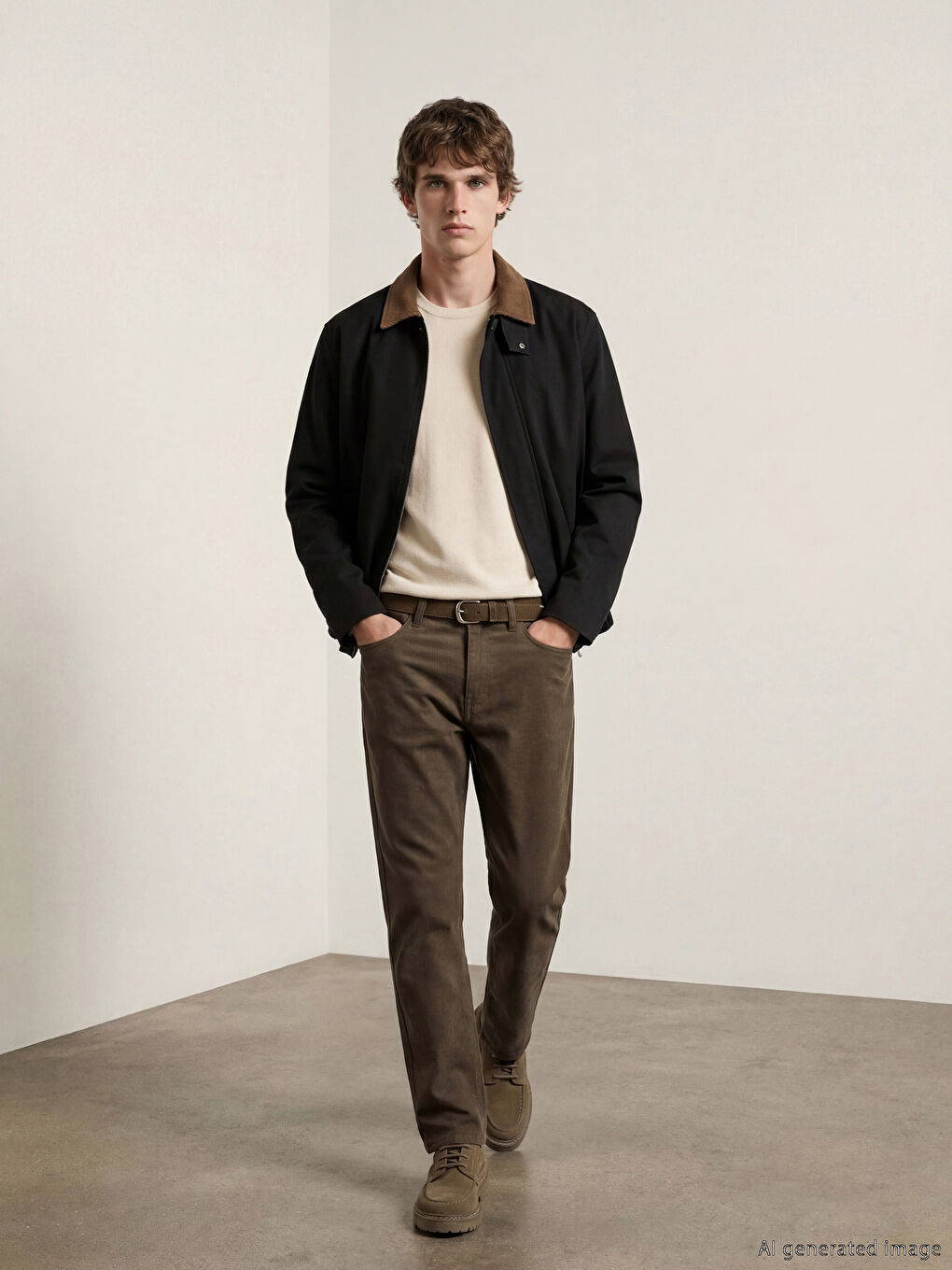 Haki Standart Kalıp Erkek Pantolon