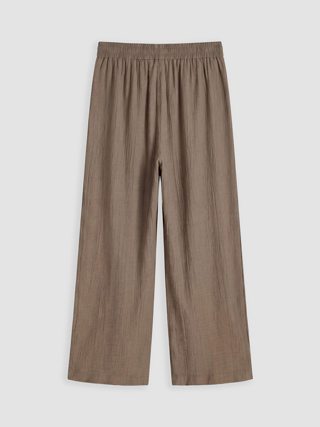 Elastic Waist Wide Leg Women's Trousers-5