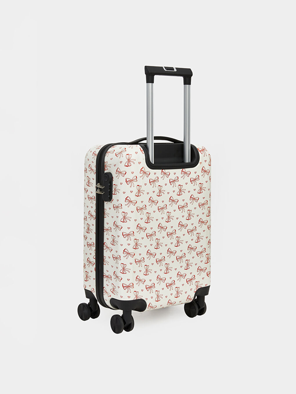 Pembe Kilit Detaylı Küçük Boy Valiz-1