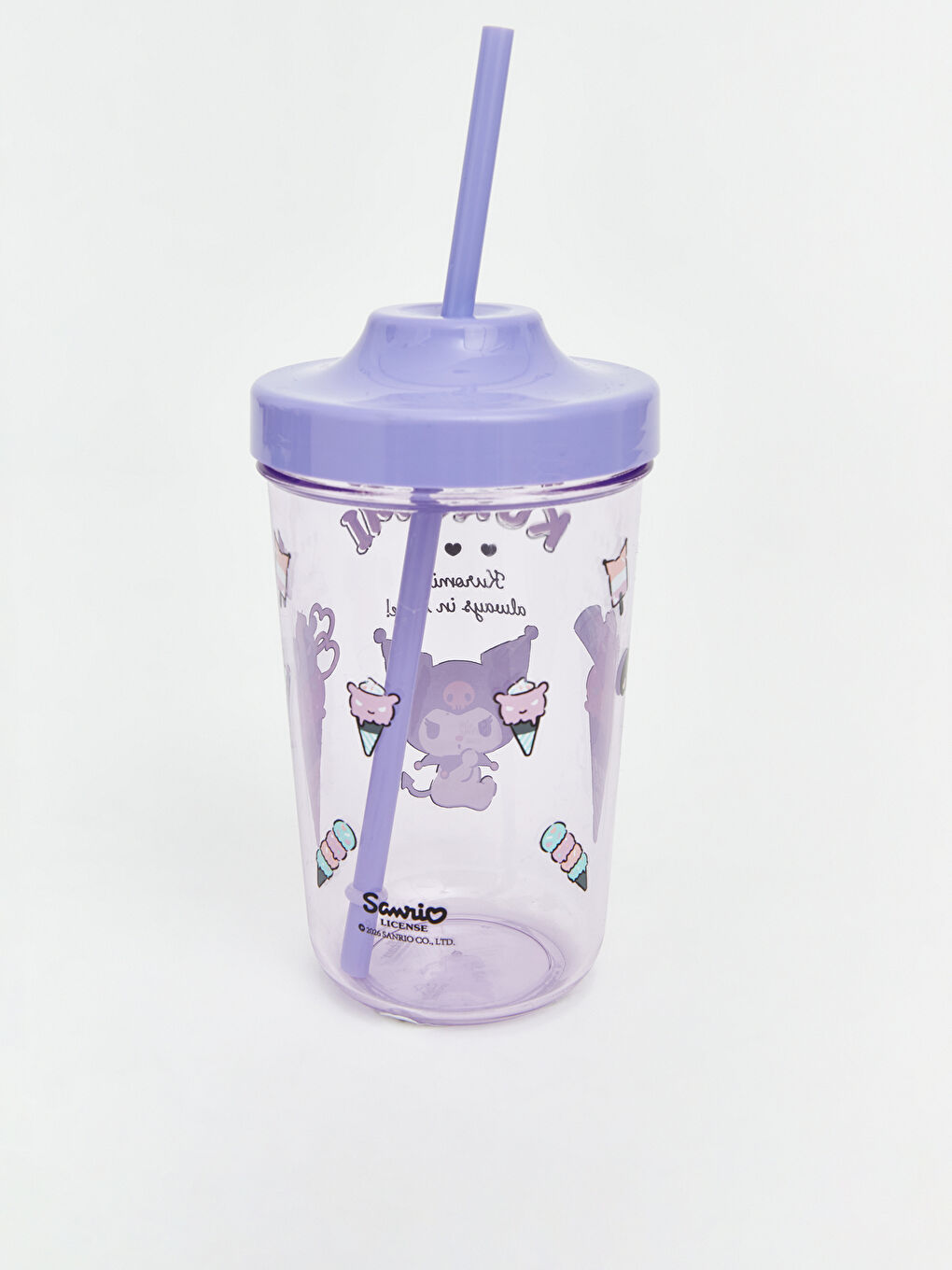 Karışık Kuromi Baskılı Pipetli Meşrubat Bardağı-1