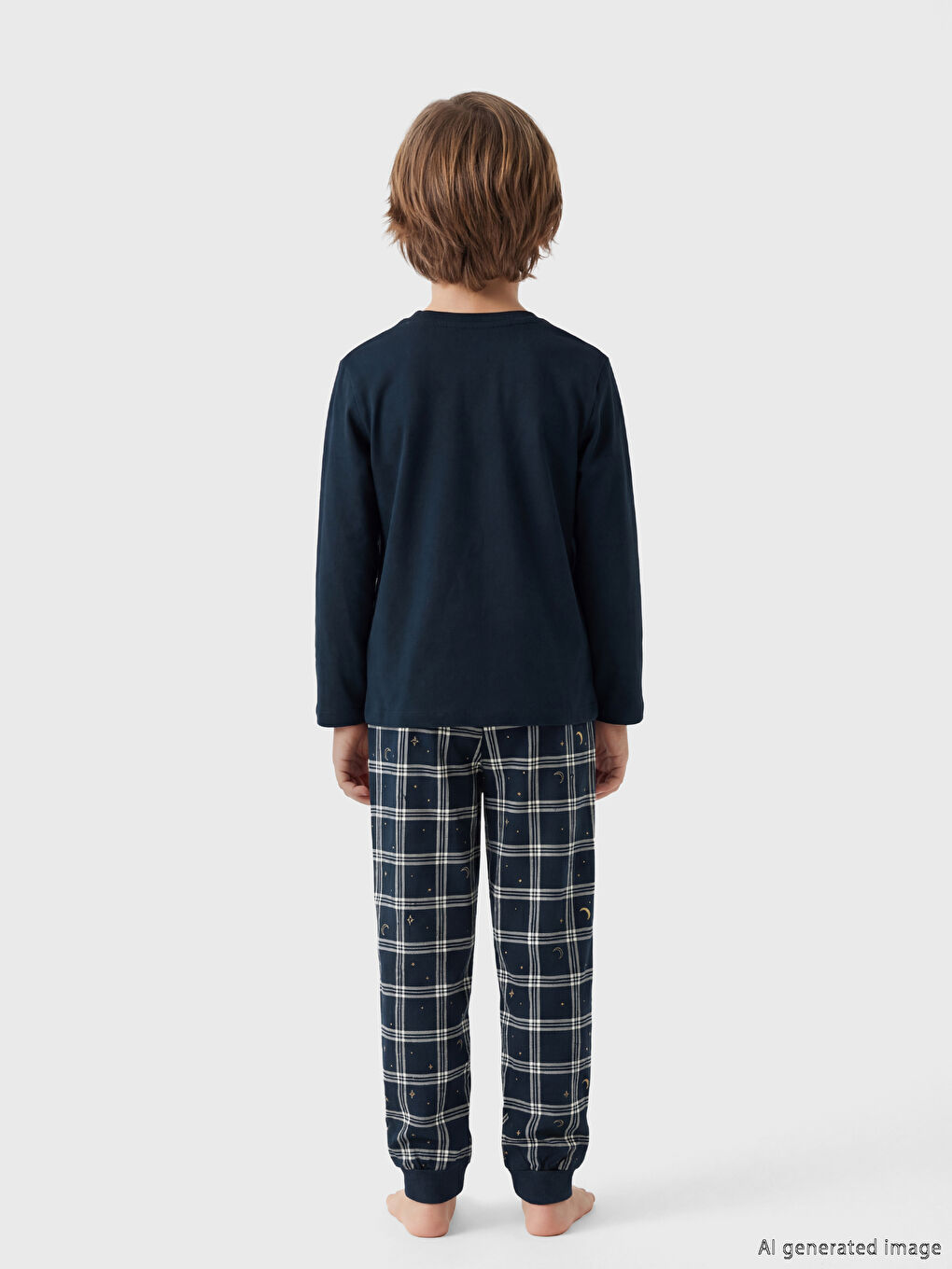 سێتی بیجامە شینی تۆخ کوڕ-3