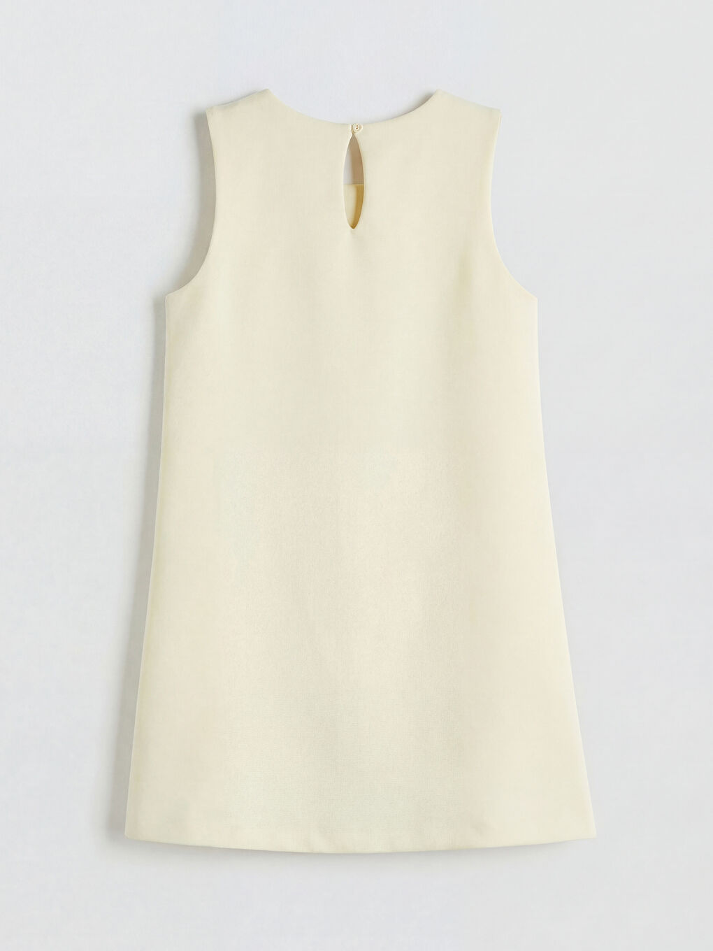 Sarı Bisiklet Yaka Fiyonklu Kız Çocuk Elbise-1