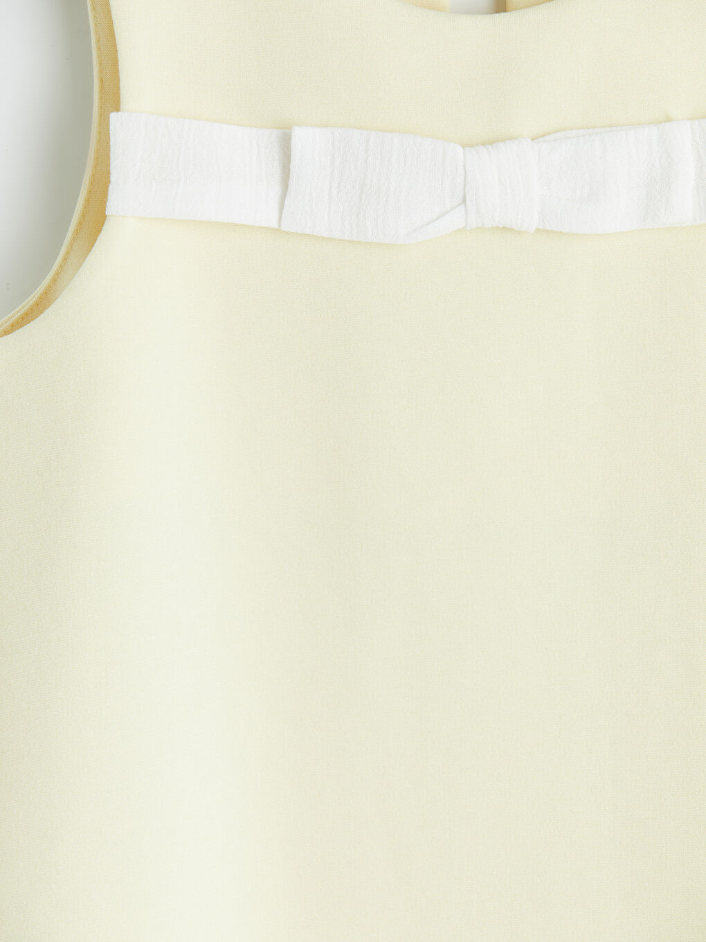 Sarı Bisiklet Yaka Fiyonklu Kız Çocuk Elbise-2