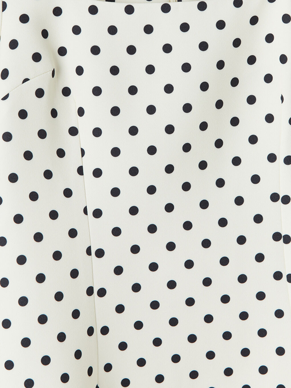 Ekru Kare Yaka Puantiyeli Mini Elbise-2