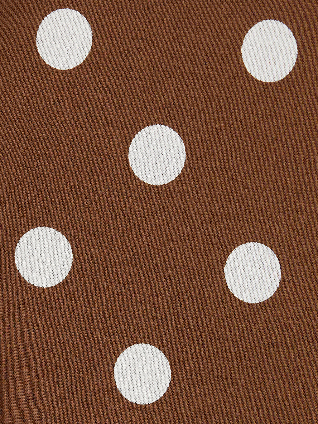 Kahverengi Bisiklet Yaka Puantiyeli Kız Çocuk Tişört-2