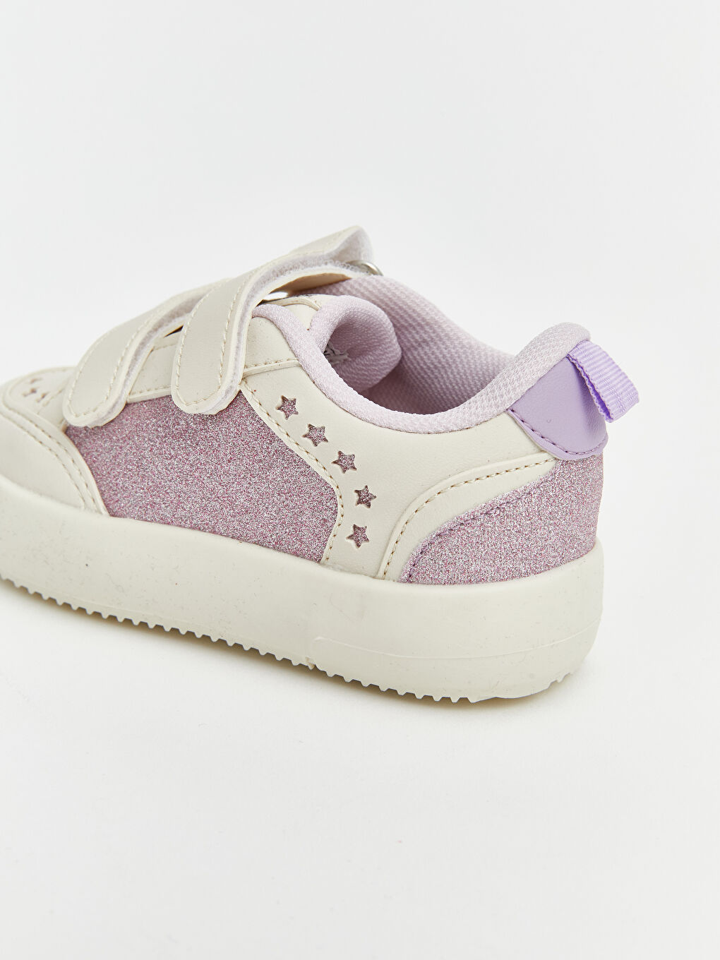 Ekru Deri Görünümlü Kız Bebek Spor Ayakkabı-4