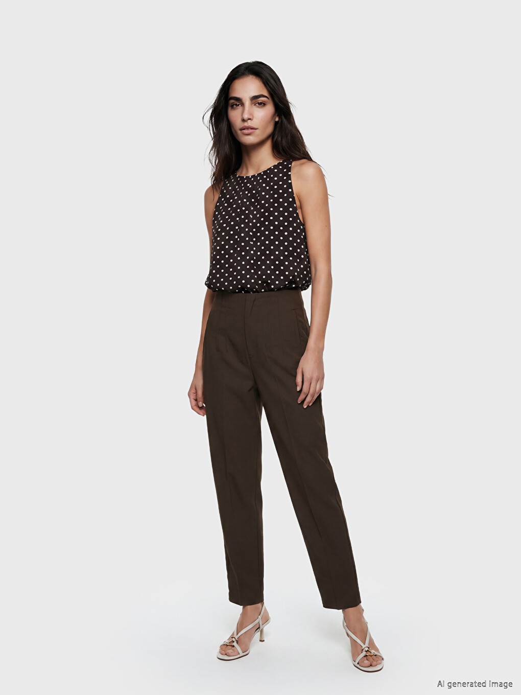 High Waist Slim Fit Women's Trousers