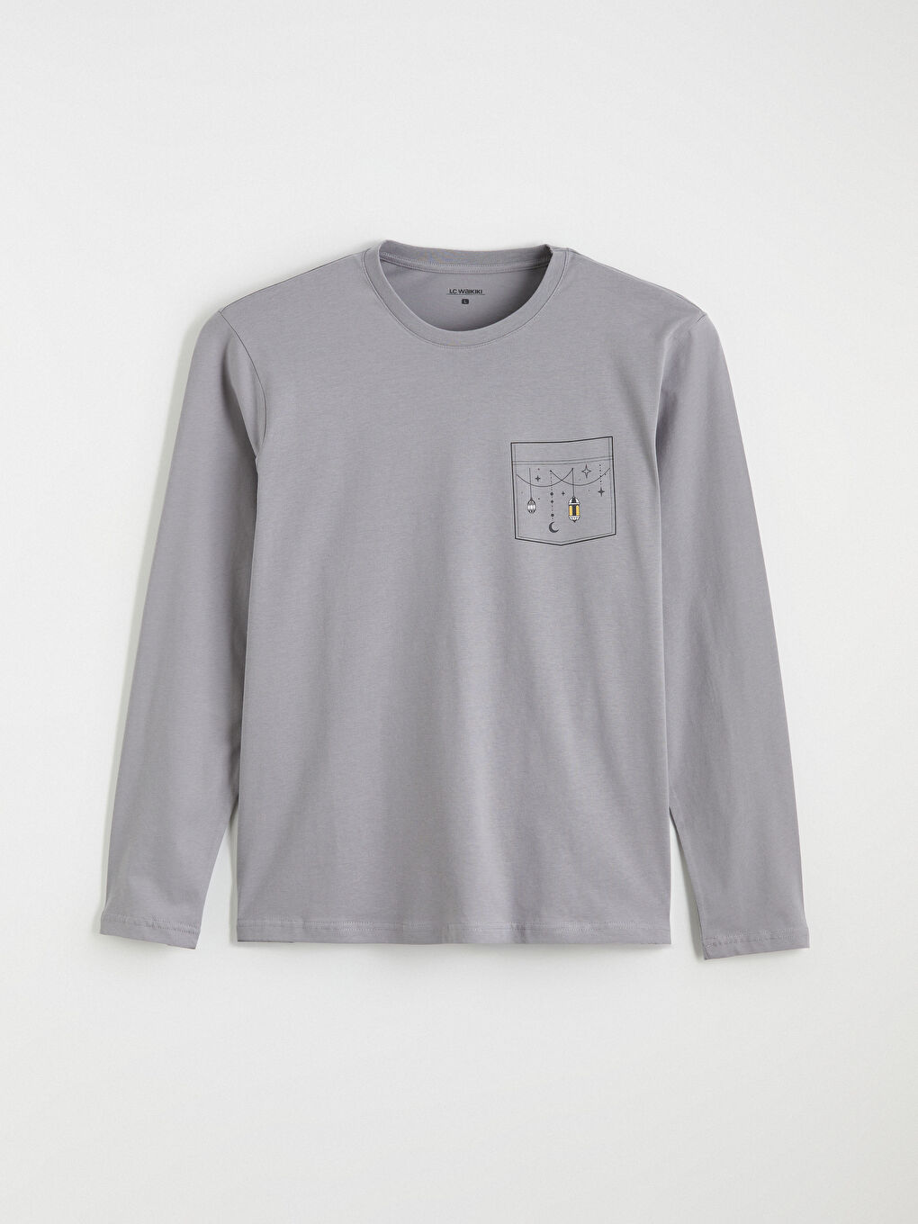 Antrasit Standart Kalıp Baskılı Erkek Pijama Takım-5