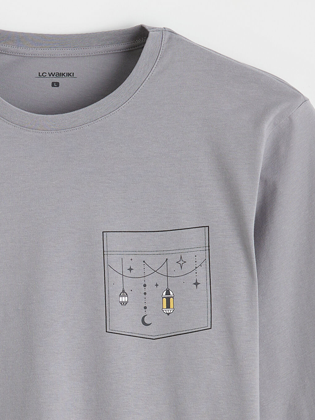 Antrasit Standart Kalıp Baskılı Erkek Pijama Takım-6