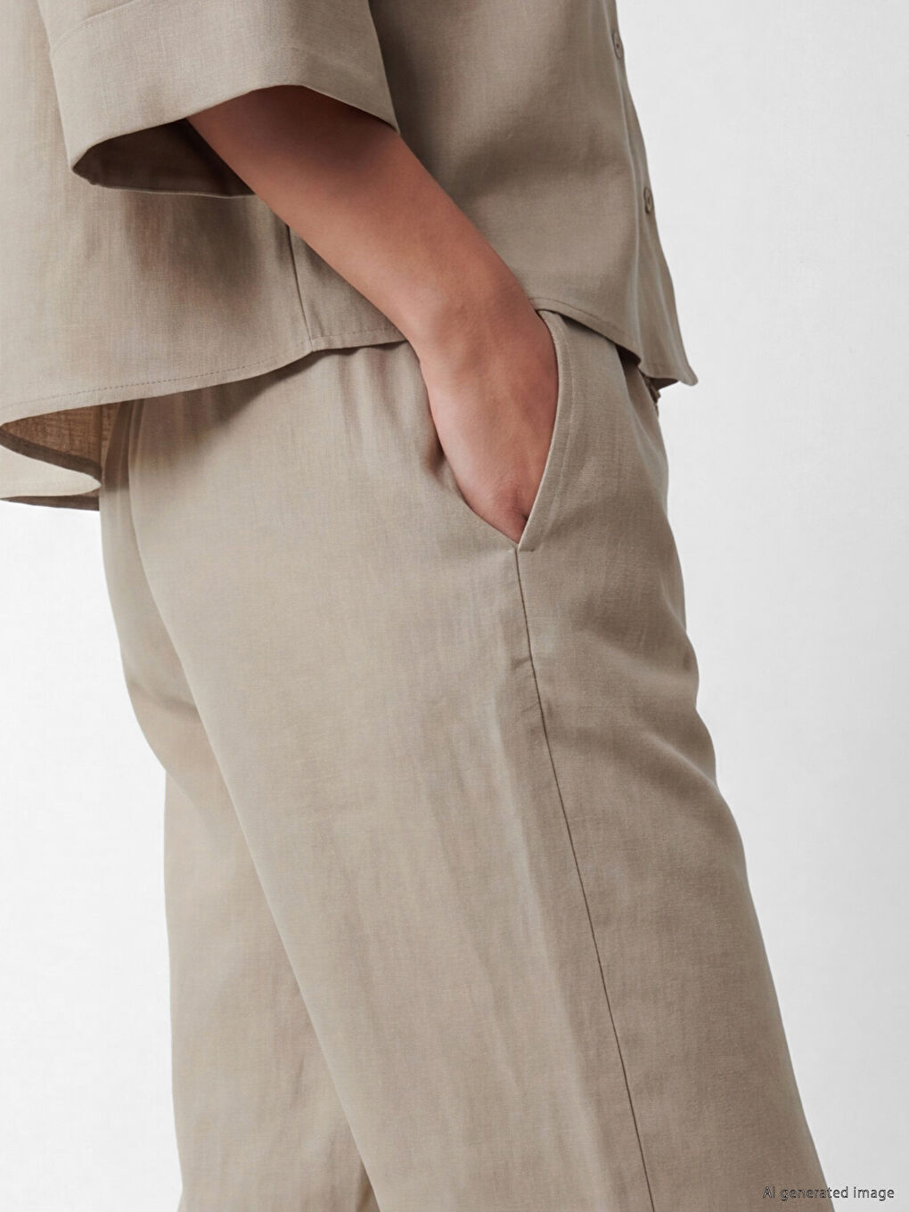 Woman Beige Trousers-2