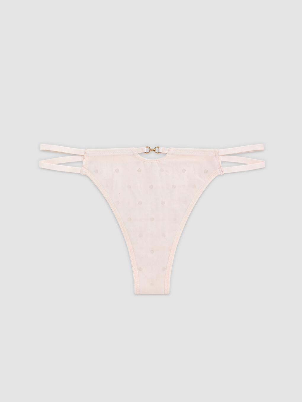 Pembe Puantiyeli Fantezi Brazilian Külot-1
