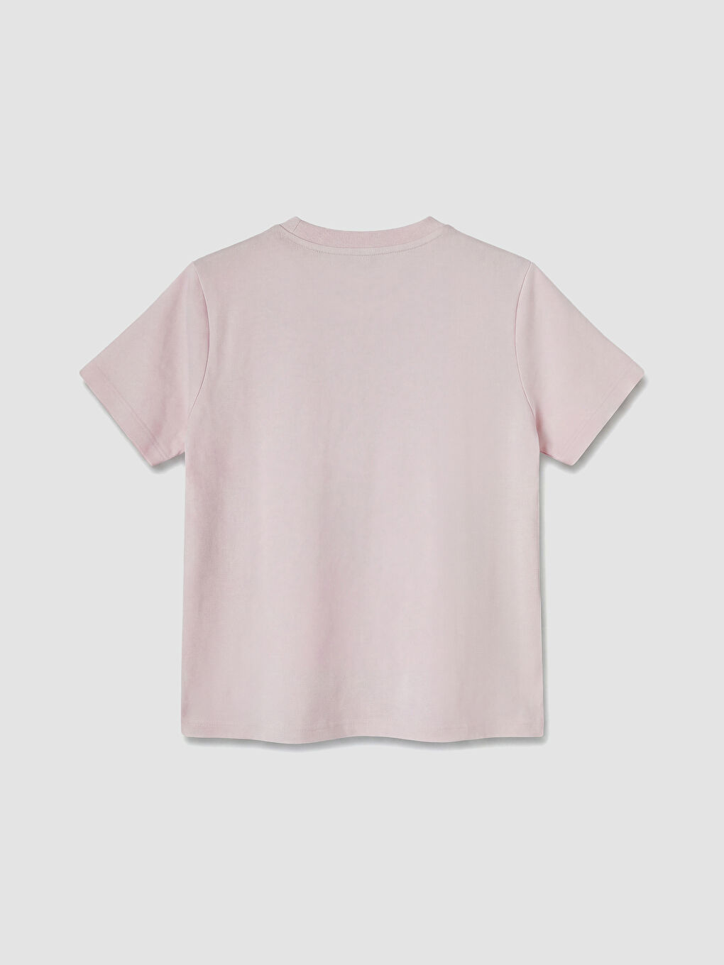 Pembe Soft Touch Nakışlı Kadın Spor Tişört-1