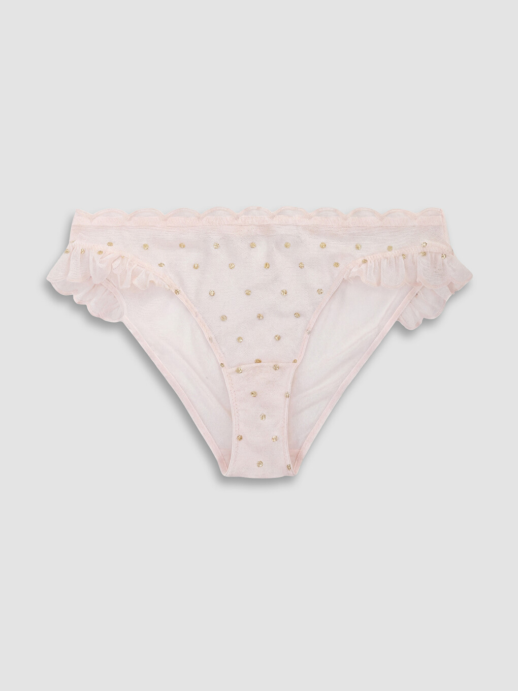 Pembe Puantiyeli Fantezi Bikini Külot