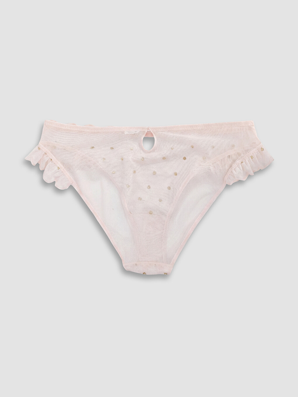 Pembe Puantiyeli Fantezi Bikini Külot-1