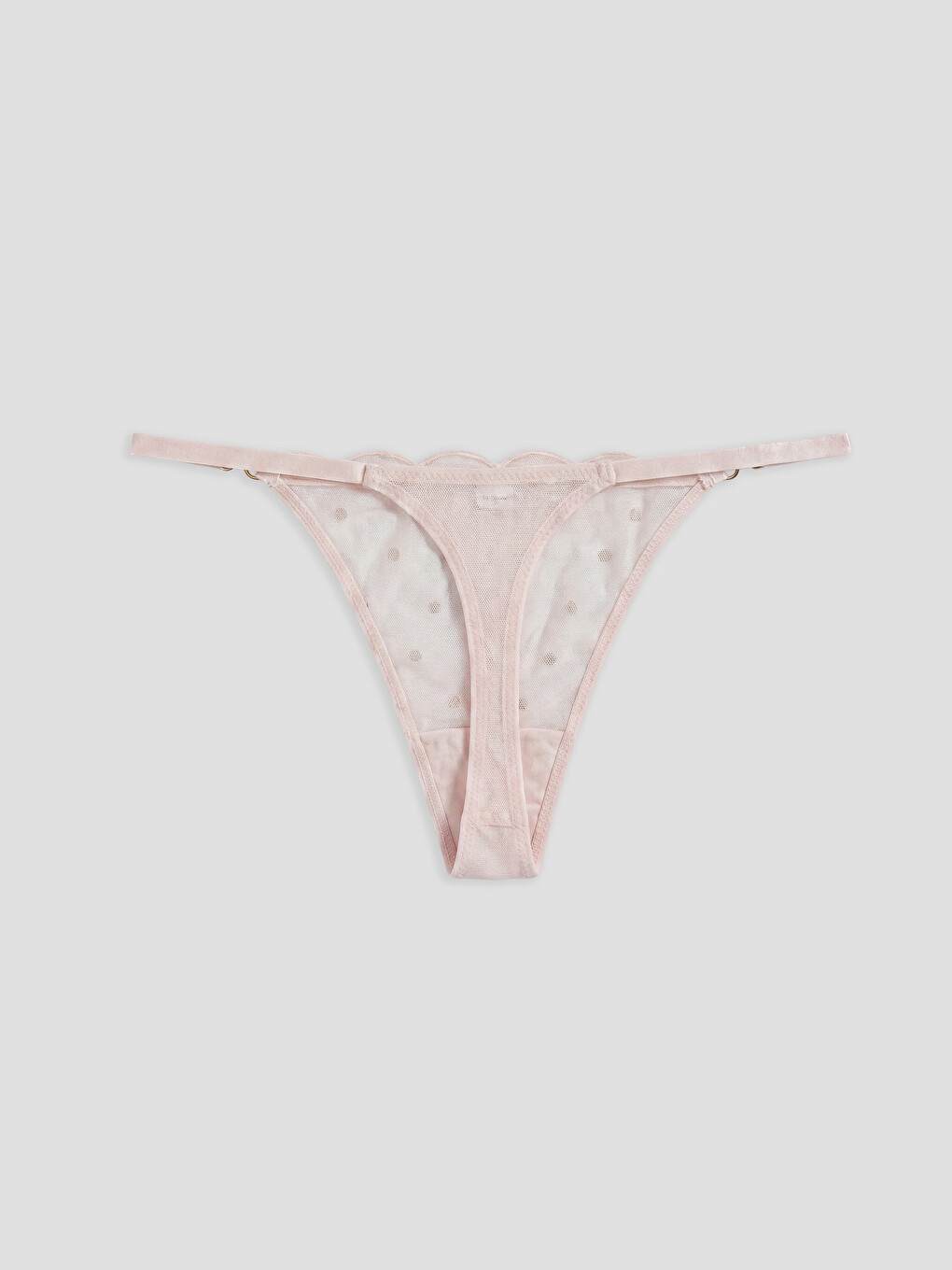 Pembe Puantiyeli Fantezi Tanga Külot-1