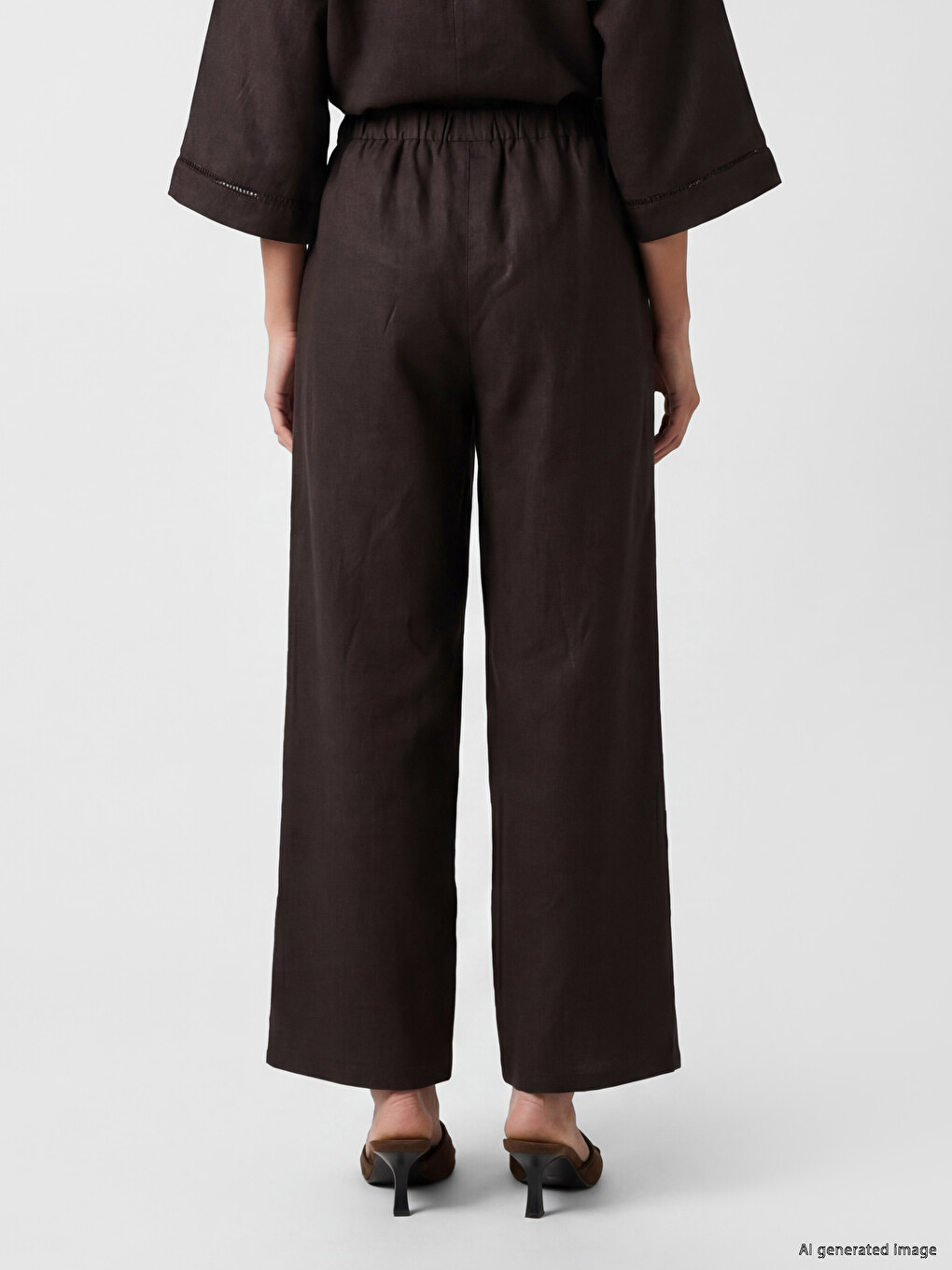 Ženske pantalone od mešavine lana-3