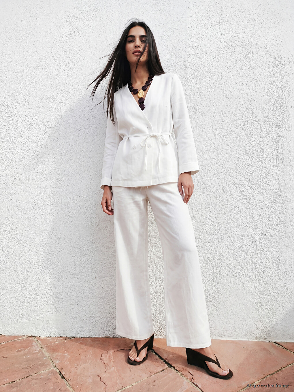 Linen Blend Women's Trousers
