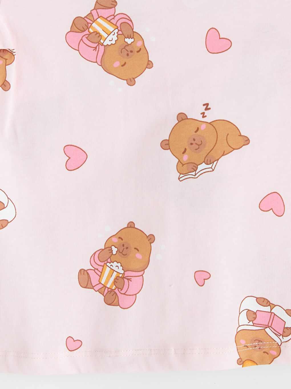 Kratka pidžama komplet sa okruglim izrezom za devojčice-6