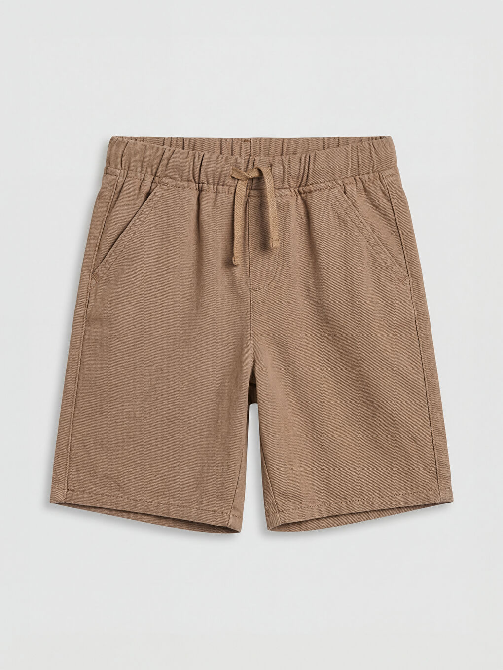 Kahverengi Beli Lastikli Erkek Çocuk Şort