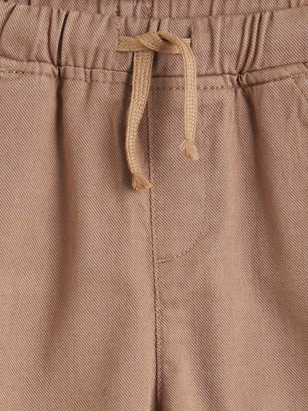 Kahverengi Beli Lastikli Erkek Çocuk Şort-2