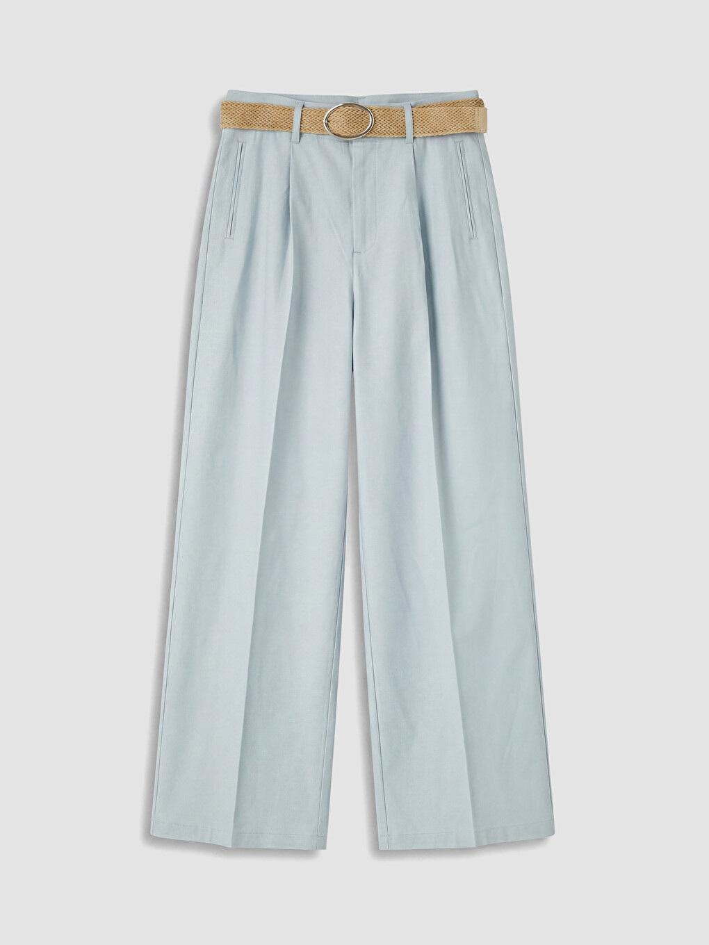 Loose Fit Belted Παντελόνι Για Γυναίκες-4