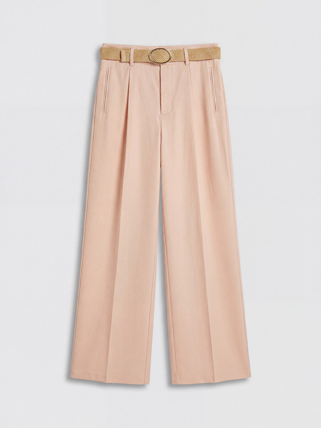 Loose Fit Belted Women's Trousers-4