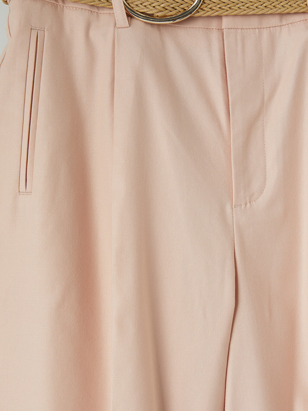 Loose Fit Belted Women's Trousers-6