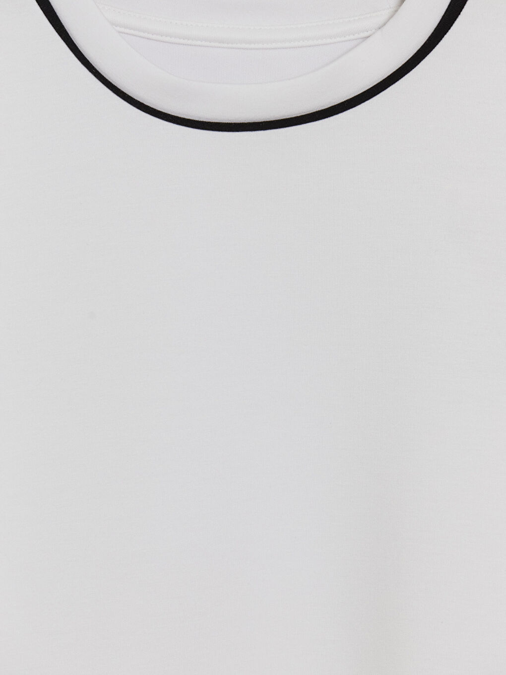 Beyaz Soft Touch Crop Kadın Spor Tişört-2