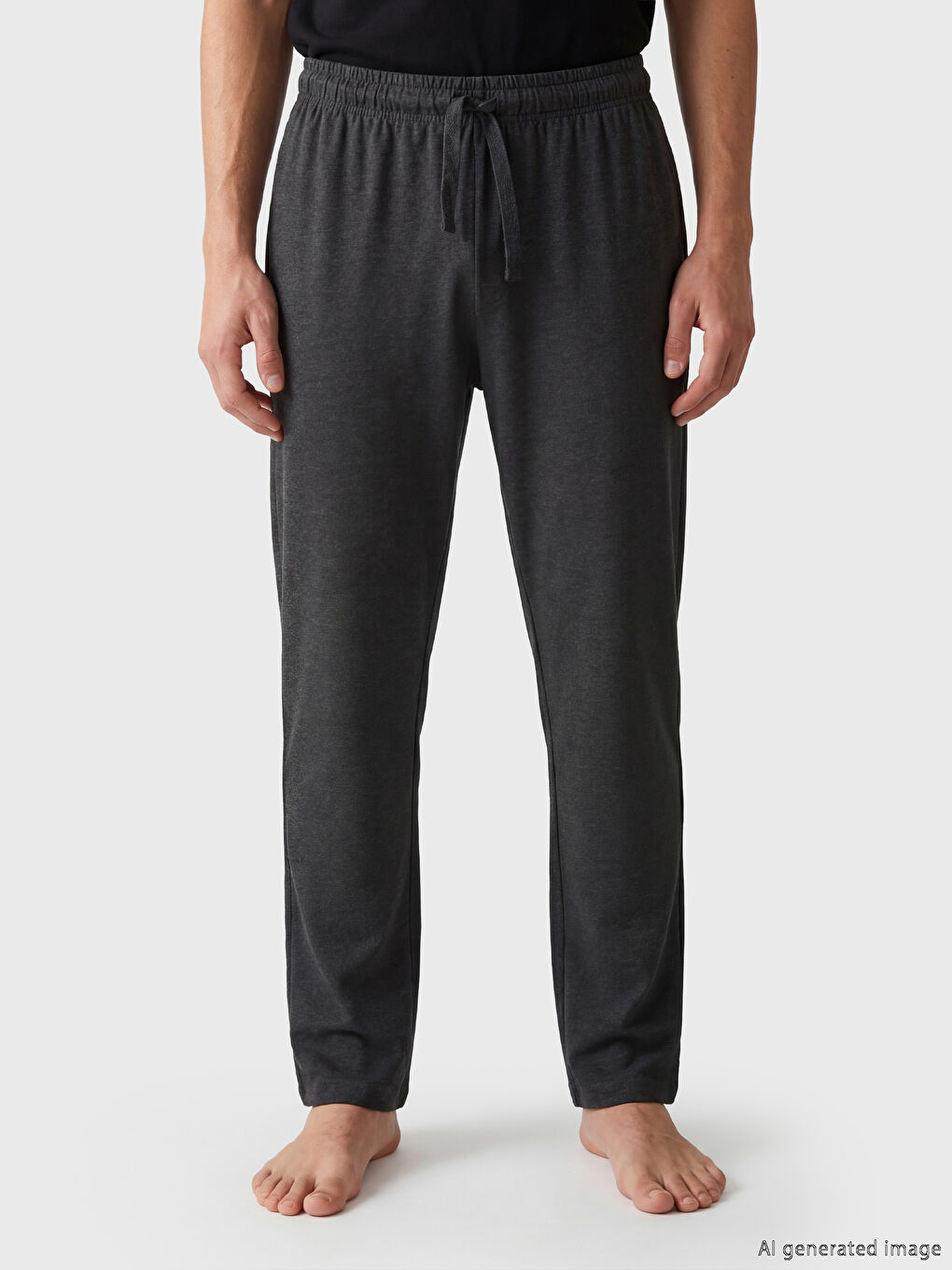 Siyah Beli Lastikli Erkek Pijama Altı 2'li-8