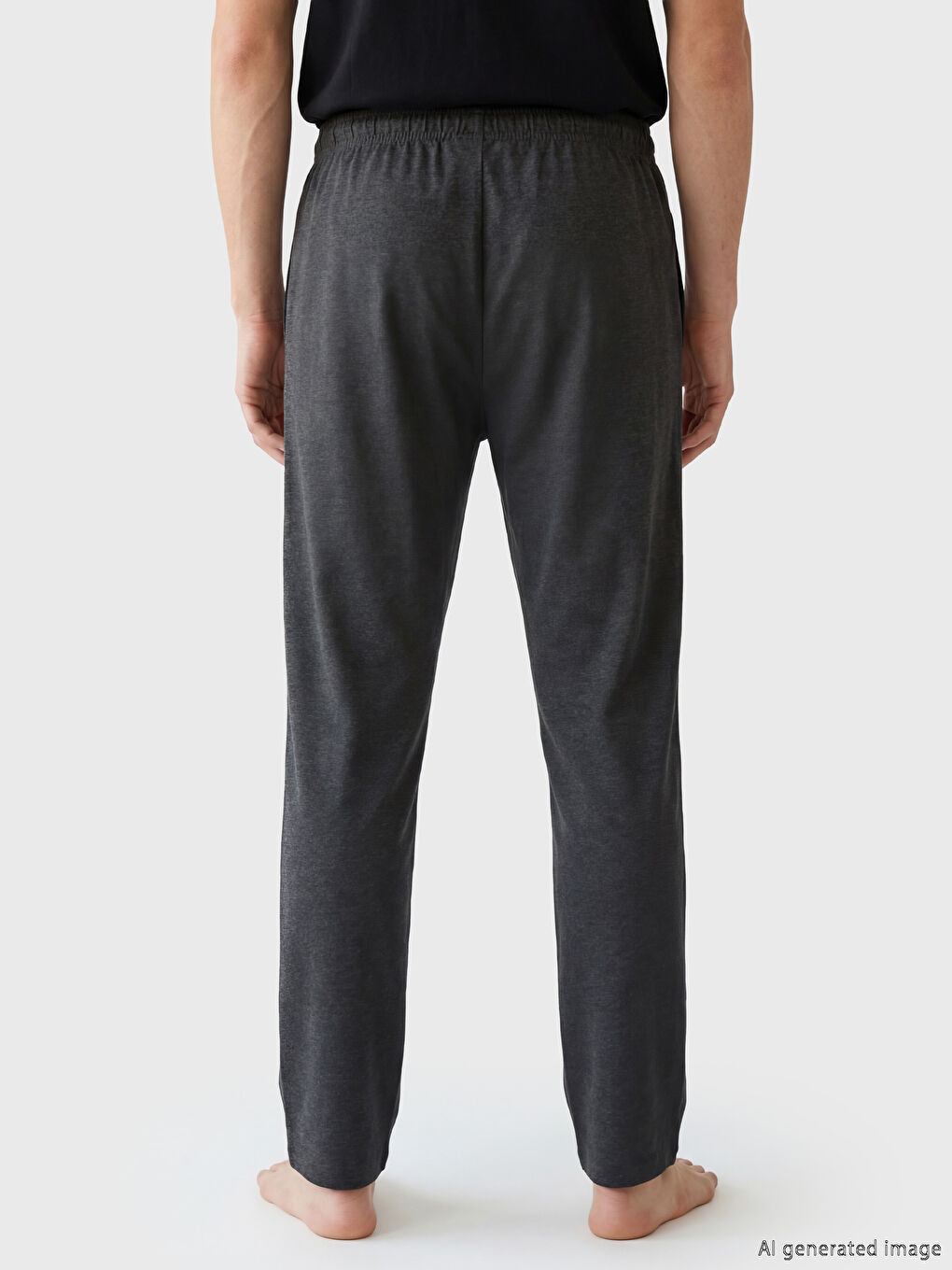 Siyah Beli Lastikli Erkek Pijama Altı 2'li-9