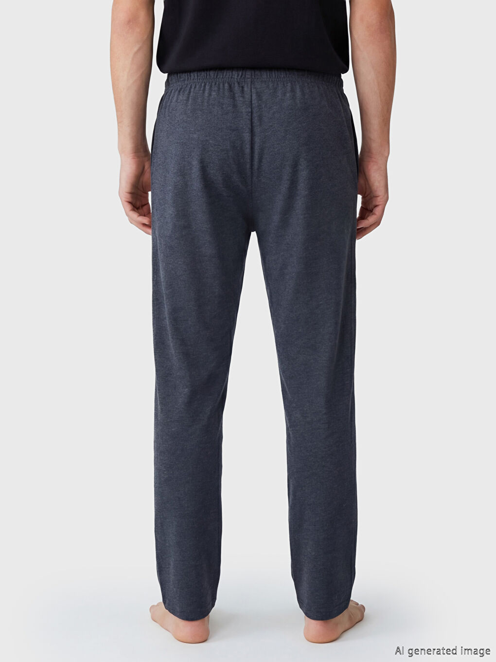 Lacivert Beli Lastikli Erkek Pijama Altı 2'li-8